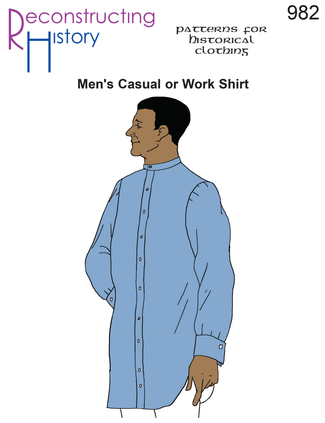 RH982 — Men's Casual and Work Shirts sewing pattern