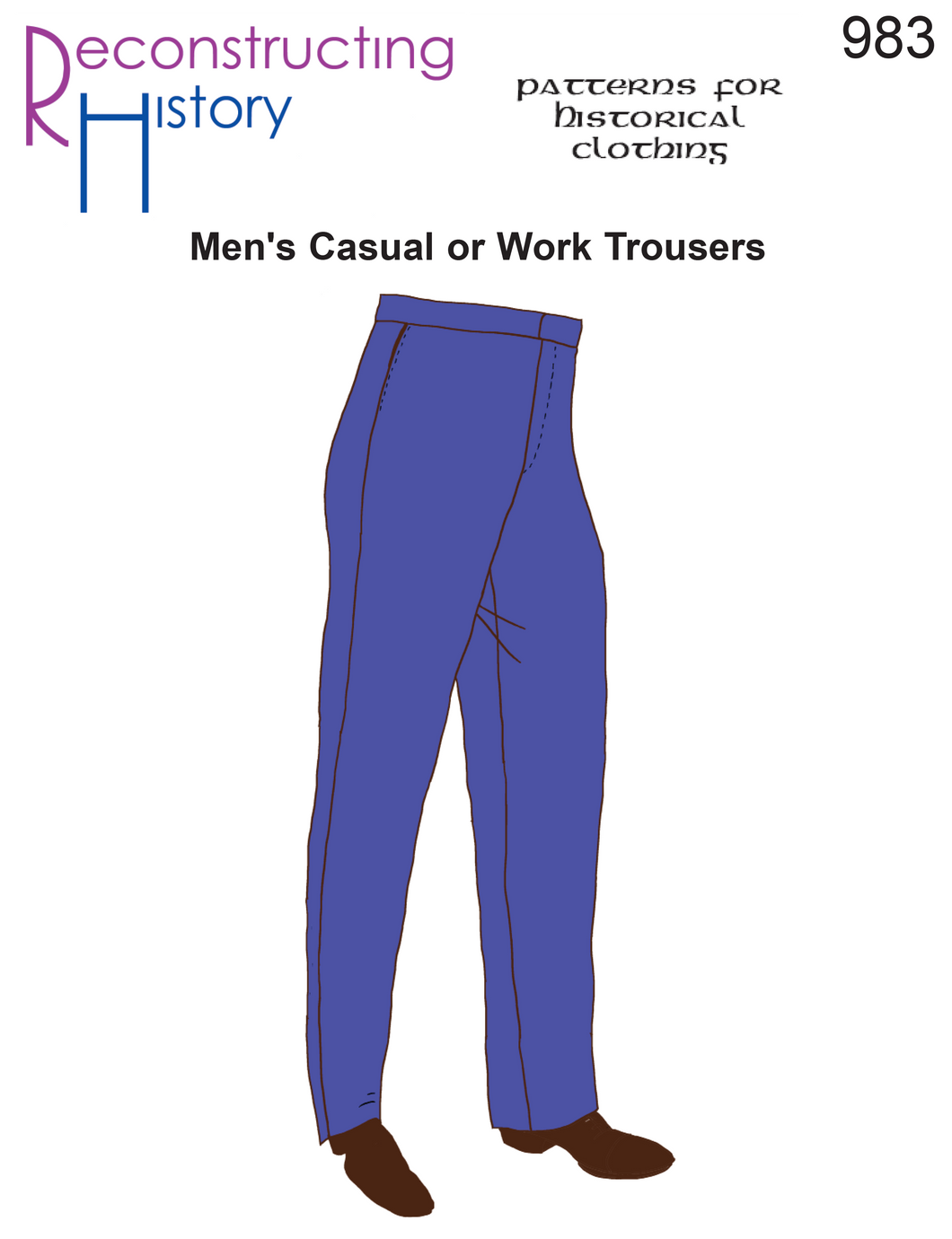RH983 — Men's Casual or Work Trousers sewing pattern