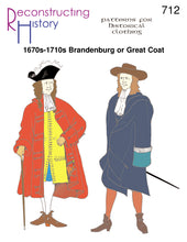 Load image into Gallery viewer, RH712 — Men&#39;s Brandenburg or Great Coat sewing pattern
