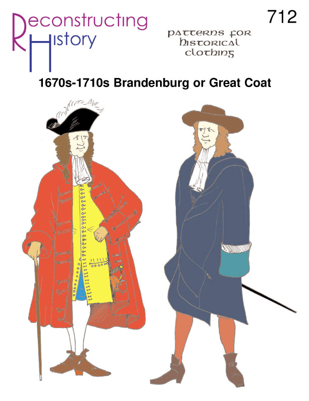 RH712 — Men's Brandenburg or Great Coat sewing pattern